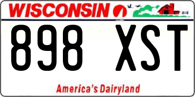 WI license plate 898XST