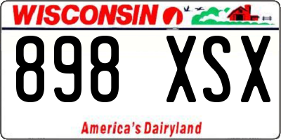 WI license plate 898XSX