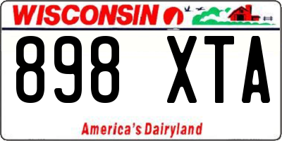 WI license plate 898XTA