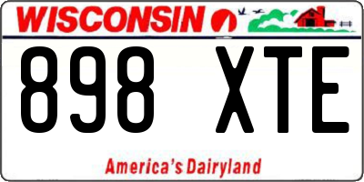 WI license plate 898XTE