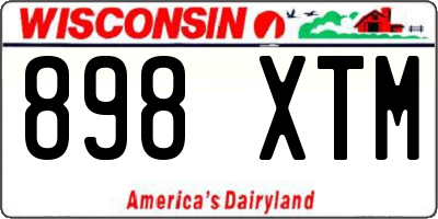WI license plate 898XTM