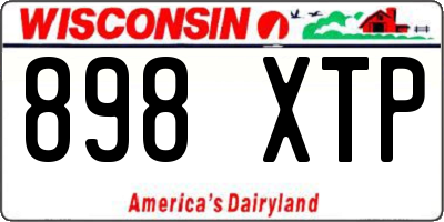 WI license plate 898XTP