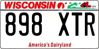 WI license plate 898XTR