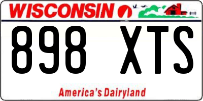 WI license plate 898XTS