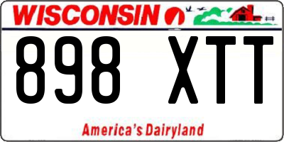 WI license plate 898XTT