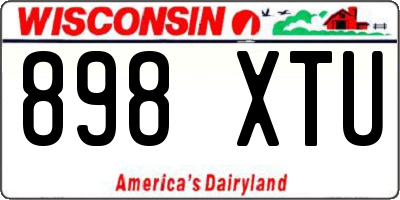 WI license plate 898XTU
