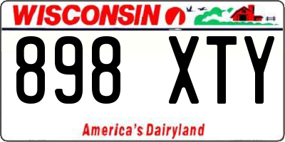 WI license plate 898XTY