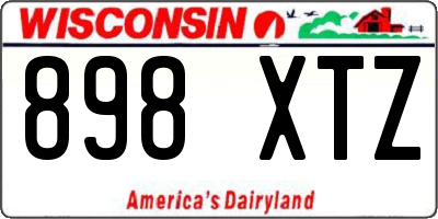 WI license plate 898XTZ