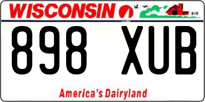 WI license plate 898XUB
