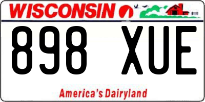 WI license plate 898XUE