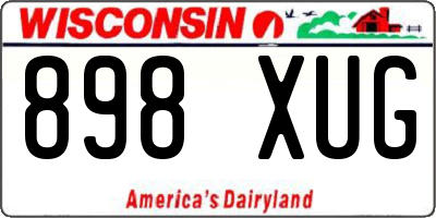 WI license plate 898XUG
