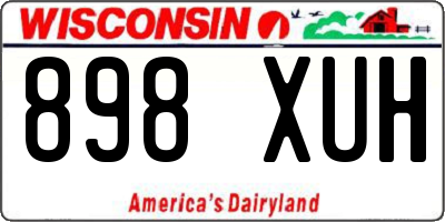 WI license plate 898XUH