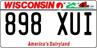 WI license plate 898XUI