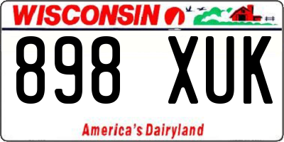 WI license plate 898XUK