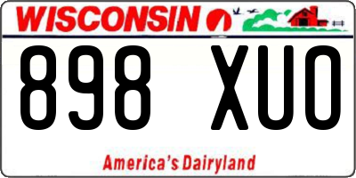 WI license plate 898XUO