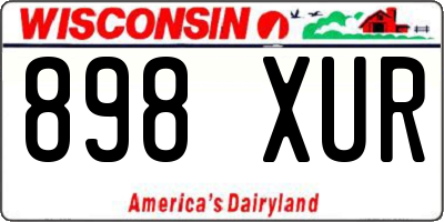WI license plate 898XUR