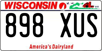 WI license plate 898XUS
