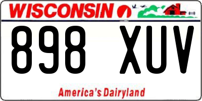 WI license plate 898XUV