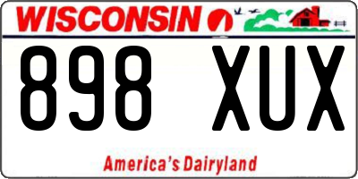 WI license plate 898XUX