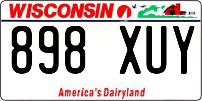 WI license plate 898XUY