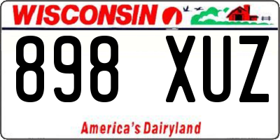 WI license plate 898XUZ