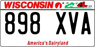 WI license plate 898XVA