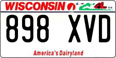 WI license plate 898XVD