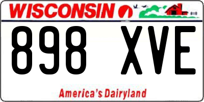 WI license plate 898XVE