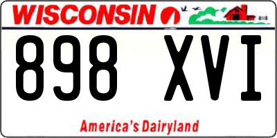 WI license plate 898XVI