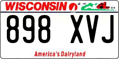 WI license plate 898XVJ