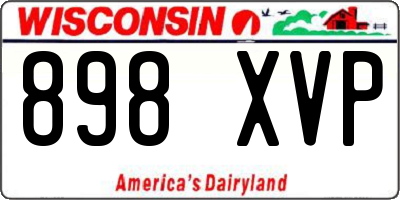 WI license plate 898XVP