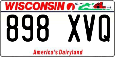 WI license plate 898XVQ