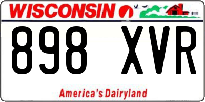 WI license plate 898XVR