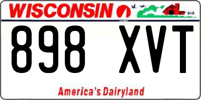 WI license plate 898XVT