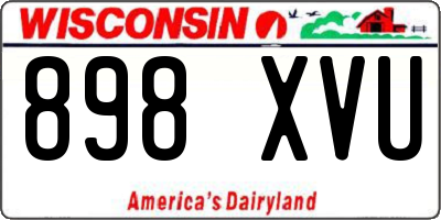 WI license plate 898XVU