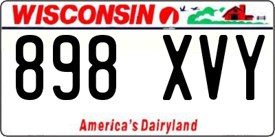 WI license plate 898XVY
