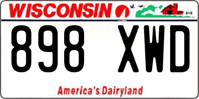 WI license plate 898XWD
