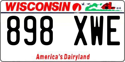 WI license plate 898XWE