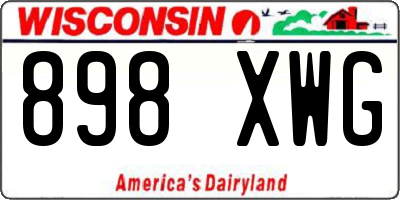 WI license plate 898XWG