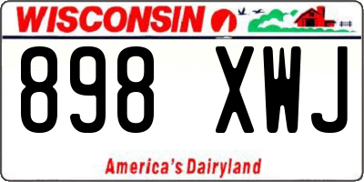 WI license plate 898XWJ