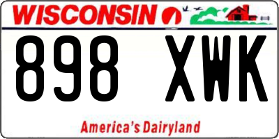 WI license plate 898XWK