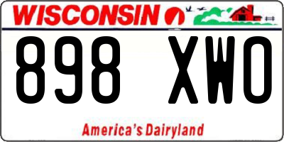 WI license plate 898XWO