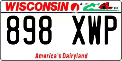 WI license plate 898XWP
