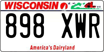 WI license plate 898XWR