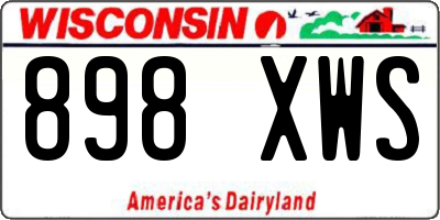 WI license plate 898XWS
