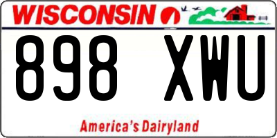 WI license plate 898XWU