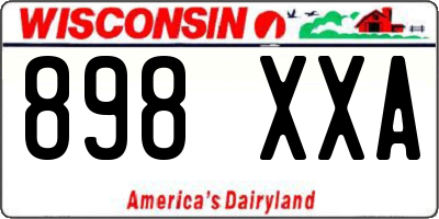 WI license plate 898XXA