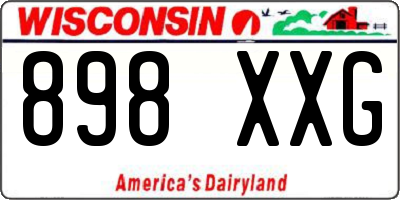 WI license plate 898XXG