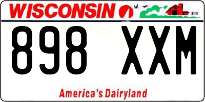 WI license plate 898XXM