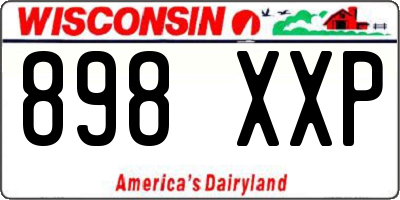 WI license plate 898XXP